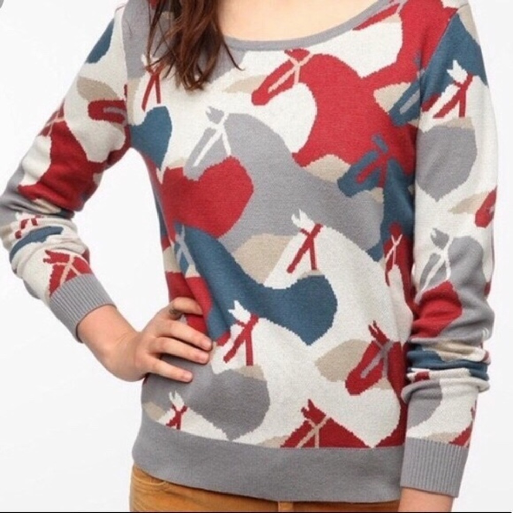 • SOLD • UO Cooperative Horse Print Sweater - Picture 4 of 4